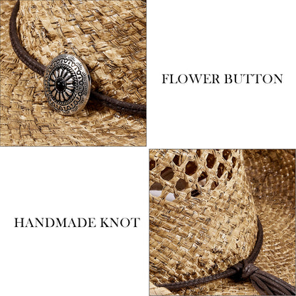 Rustler Raffia Straw Cowboy Hat - Mix Brown