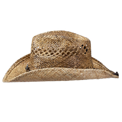 Rustler Raffia Straw Cowboy Hat - Mix Brown