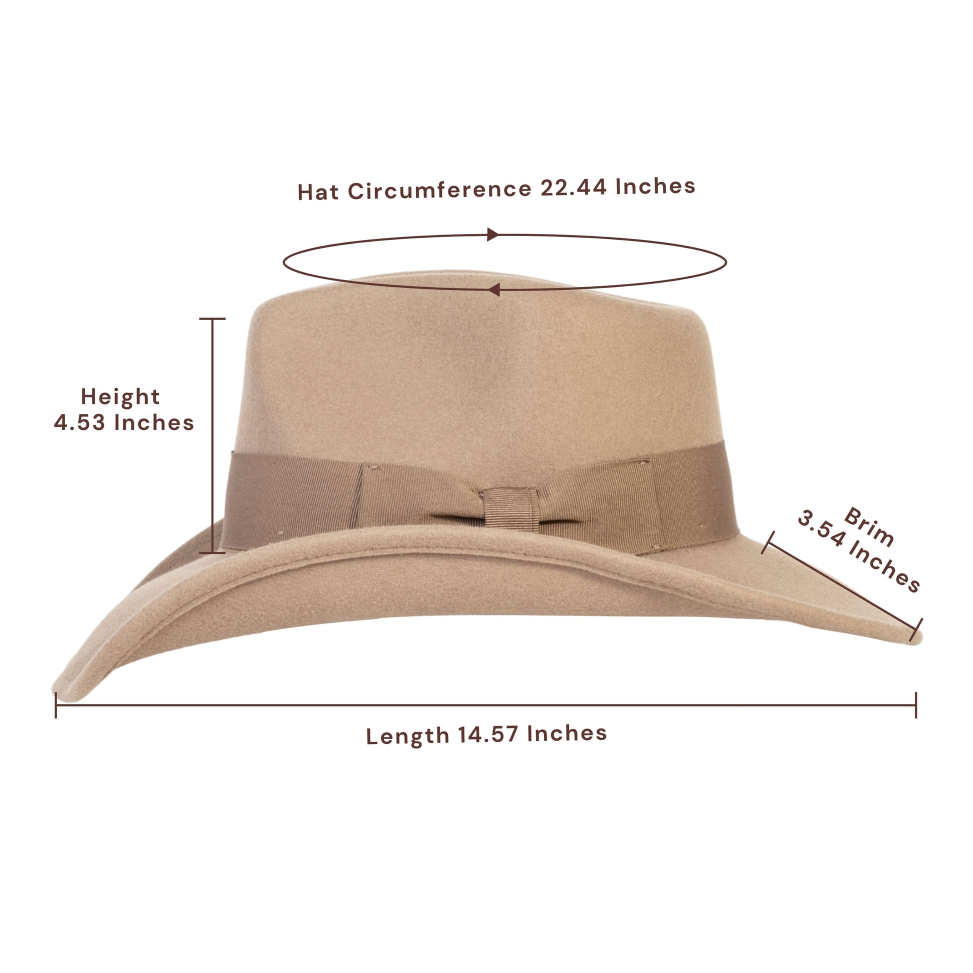 Sage Light Tan Felt Cowboy Hat - Mix Brown