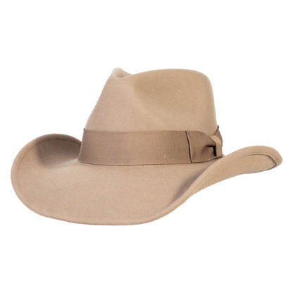 Sage Light Tan Felt Cowboy Hat - Mix Brown
