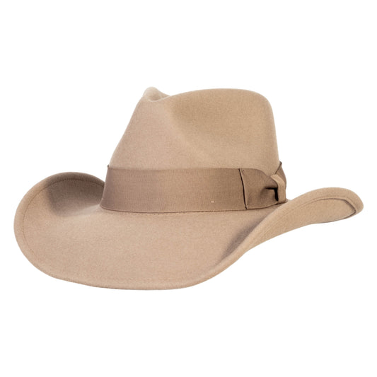 Sage Light Tan Felt Cowboy Hat - Mix Brown