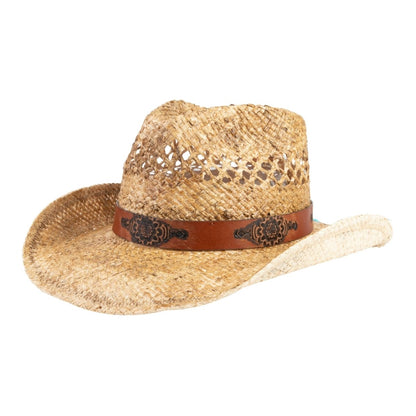 Sagehollow Straw Cowboy Hat - Mix Brown