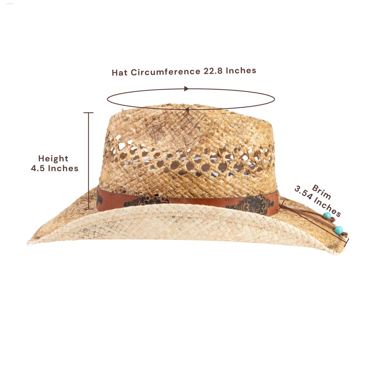 Sagehollow Straw Cowboy Hat - Mix Brown