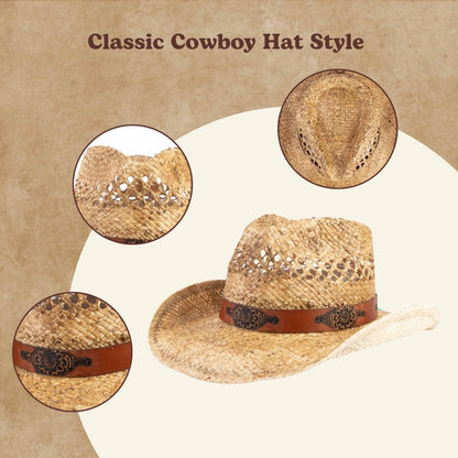 Sagehollow Straw Cowboy Hat - Mix Brown