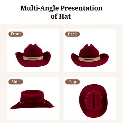 Sedona Rose Open Road Felt Hat - Mix Brown