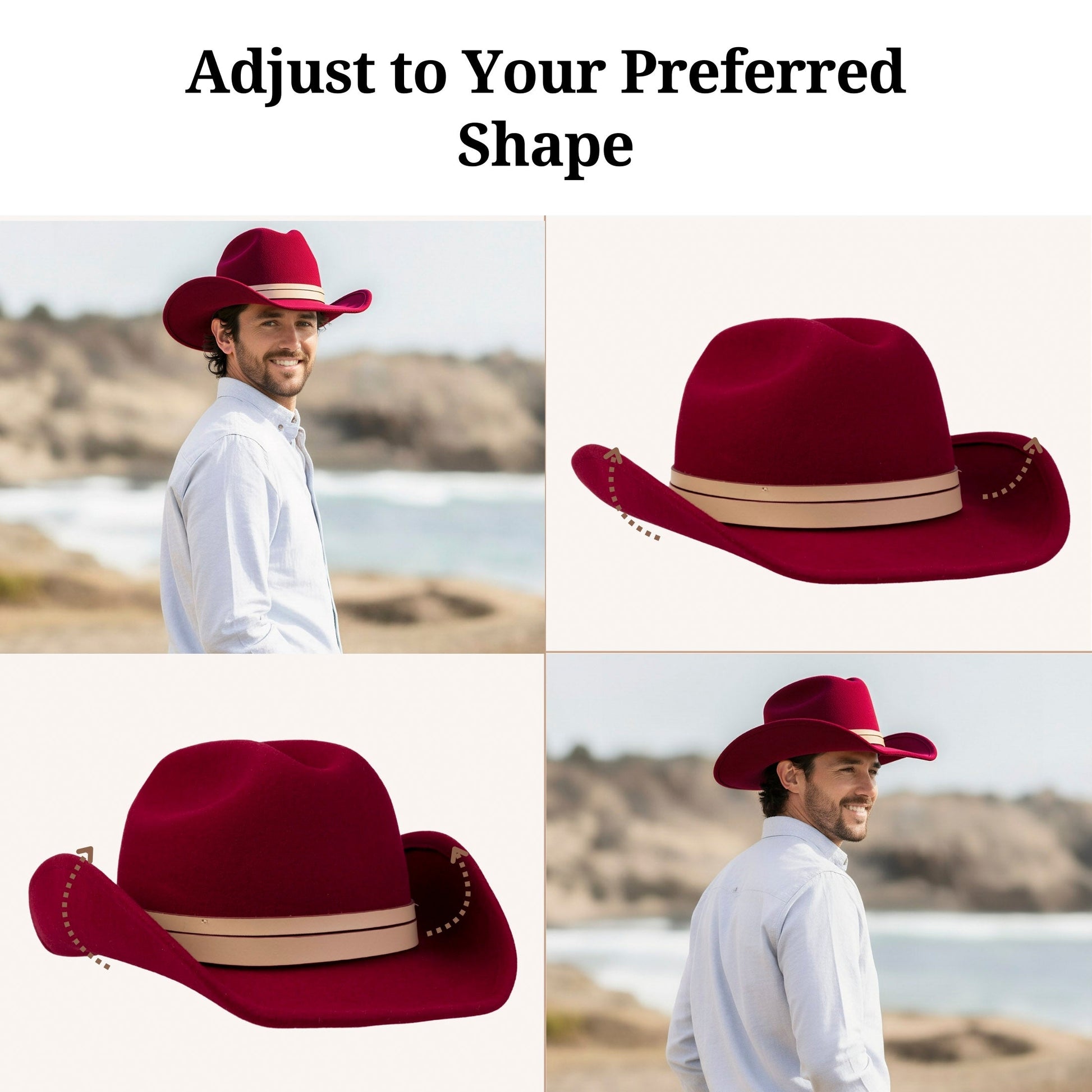 Sedona Rose Open Road Felt Hat - Mix Brown