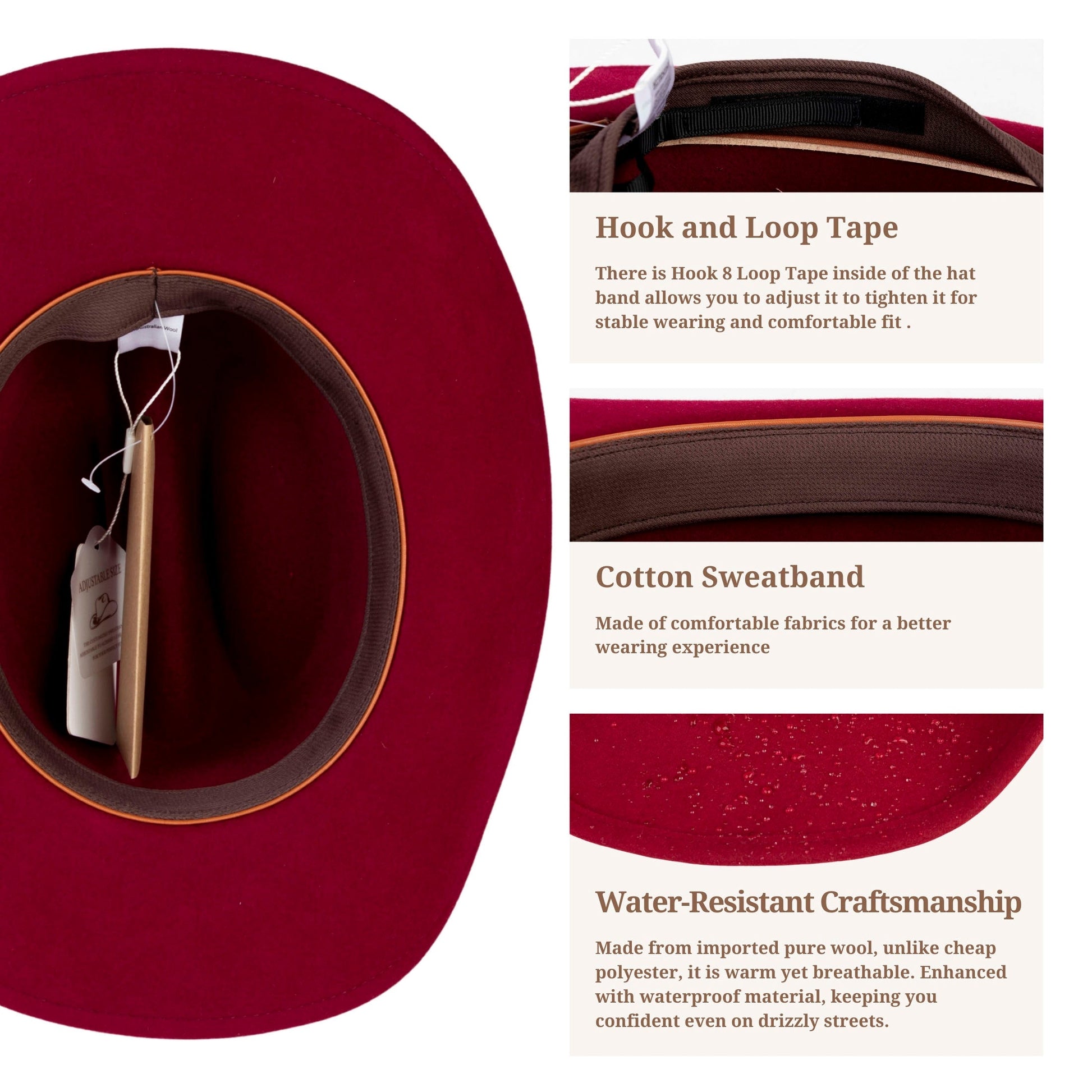 Sedona Rose Open Road Felt Hat - Mix Brown