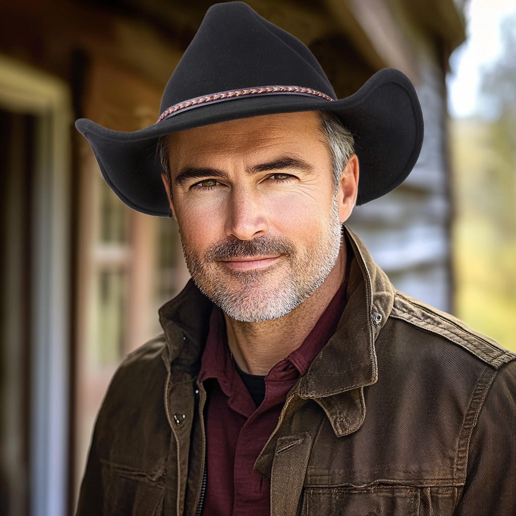 Shadow Ridge Black Felt Cowboy Hat - Mix Brown