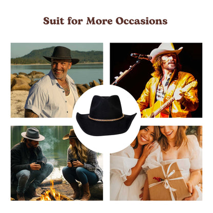 Shadow Ridge Black Felt Cowboy Hat - Mix Brown