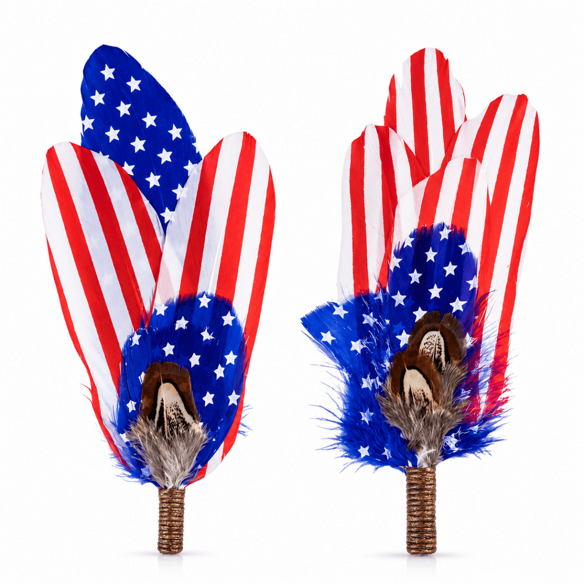 Stars & Stripes Feather Bundle - Mix Brown