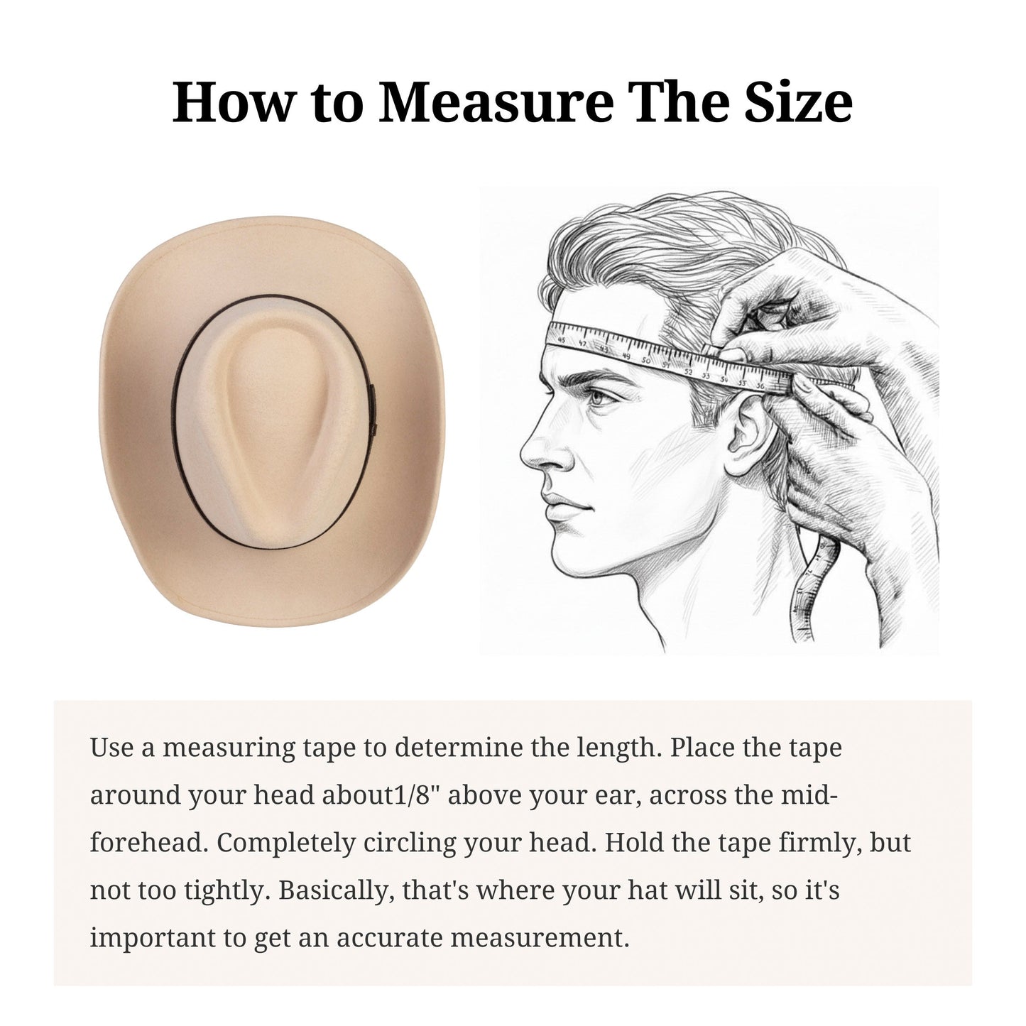 Sundance Beige Felt Cowboy Hat (with 2 Free Hat Bands) - Mix Brown