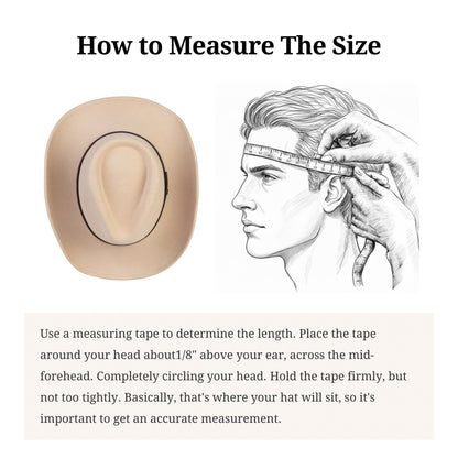 Sundance Beige Felt Cowboy Hat (with 2 Free Hat Bands) - Mix Brown