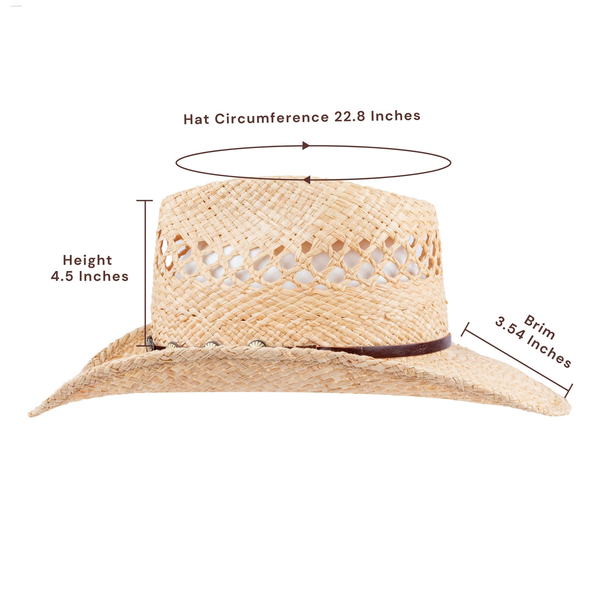 Sundown Raffia Straw Cowboy Hat - Mix Brown