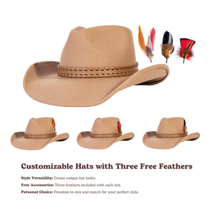 Sundown Tan Felt Cowboy Hat - Mix Brown