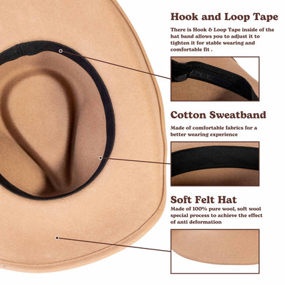 Sundown Tan Felt Cowboy Hat - Mix Brown