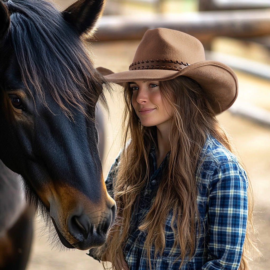Sundown Tan Felt Cowboy Hat - Mix Brown