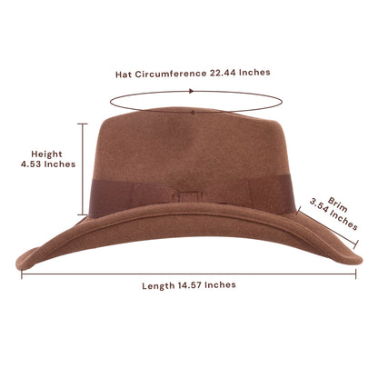 Timber Chestnut Felt Cowboy Hat - Mix Brown