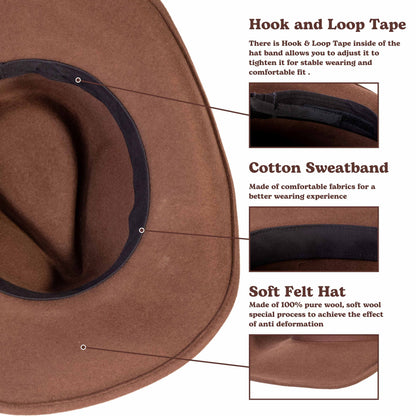 Timber Chestnut Felt Cowboy Hat - Mix Brown