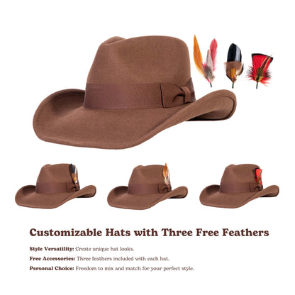 Timber Chestnut Felt Cowboy Hat - Mix Brown