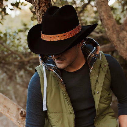 Tombstone Black Open Road Felt Hat - Mix Brown