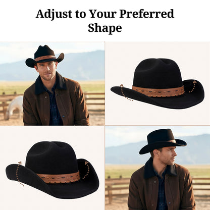 Tombstone Black Open Road Felt Hat - Mix Brown