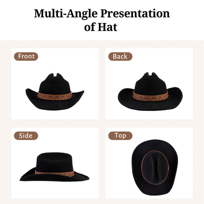 Tombstone Black Open Road Felt Hat - Mix Brown