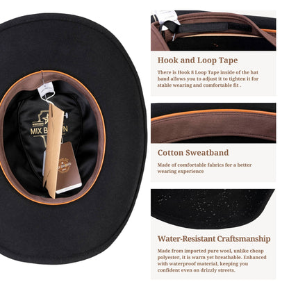 Tombstone Black Open Road Felt Hat - Mix Brown