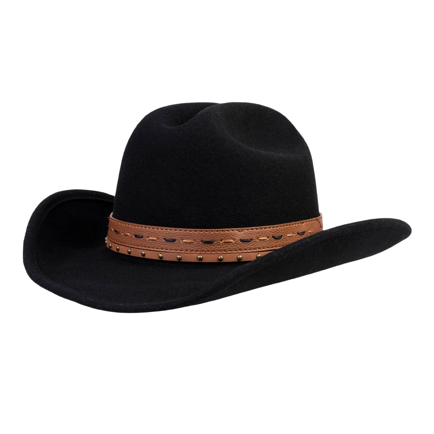 Tombstone Black Open Road Felt Hat - Mix Brown
