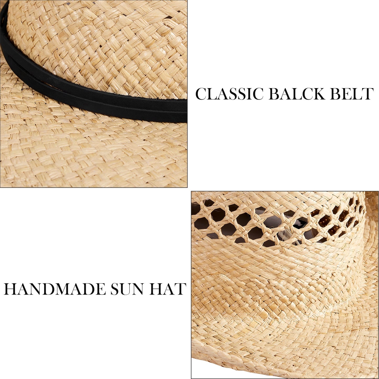 Trail Raffia Straw Cowboy Hat - Mix Brown
