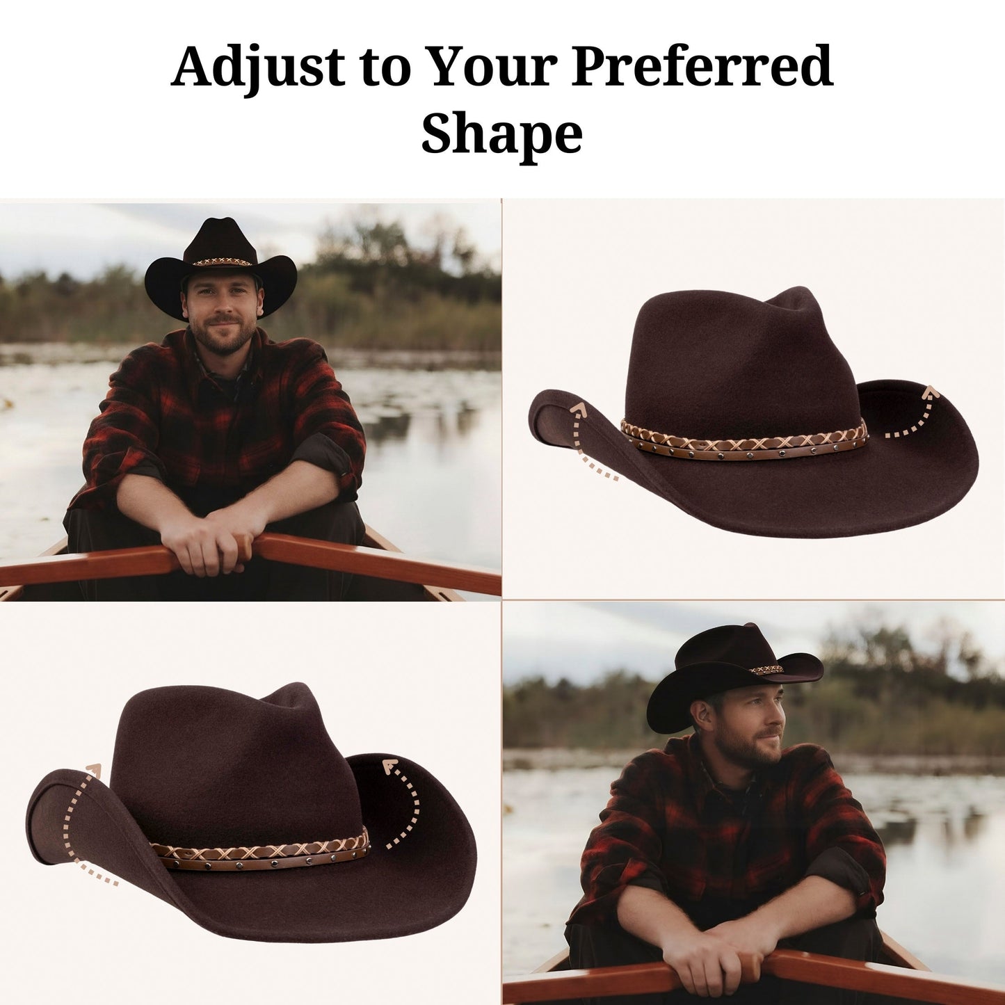 Trailblazer Brown Felt Cowboy Hat - Mix Brown