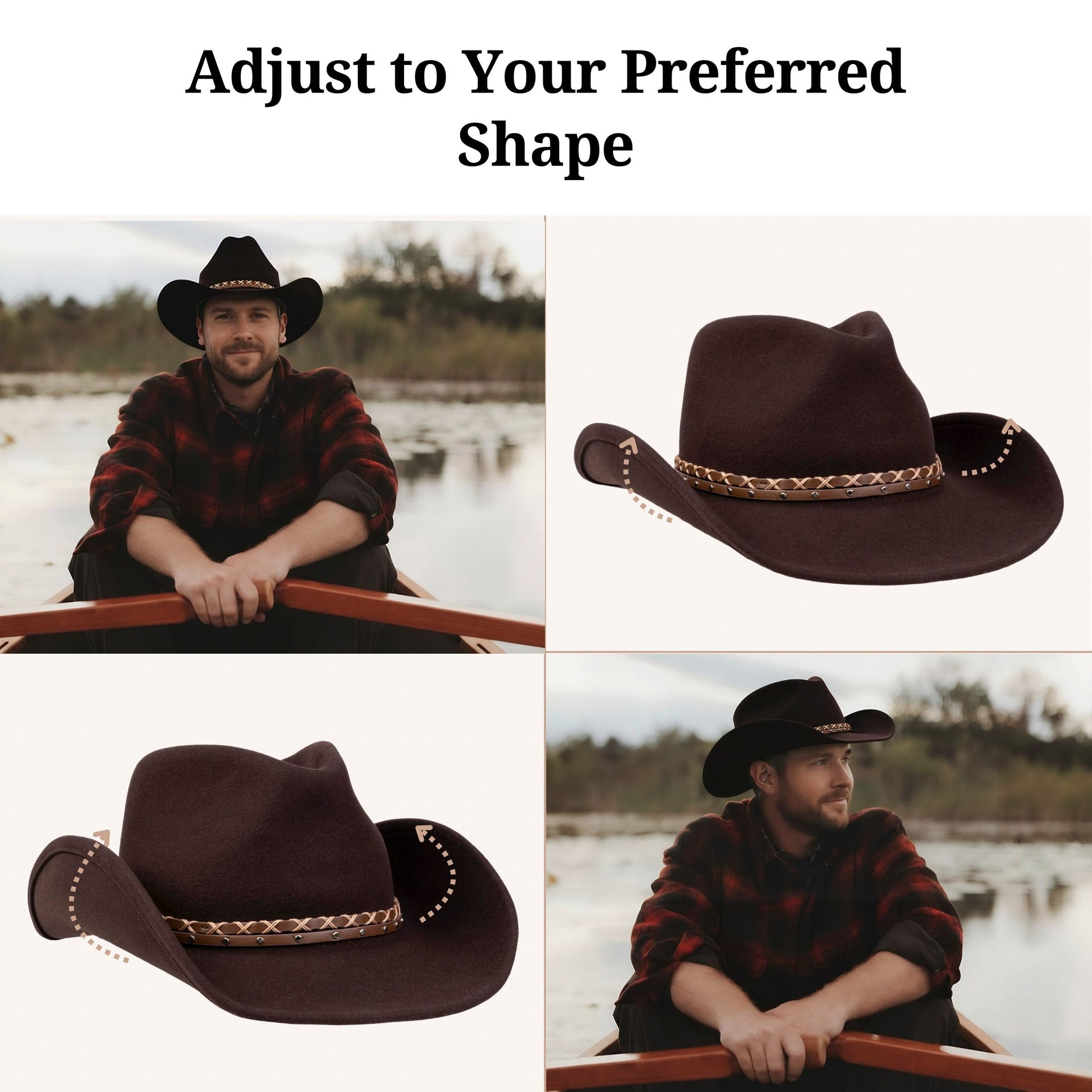 Trailblazer Brown Felt Cowboy Hat - Mix Brown