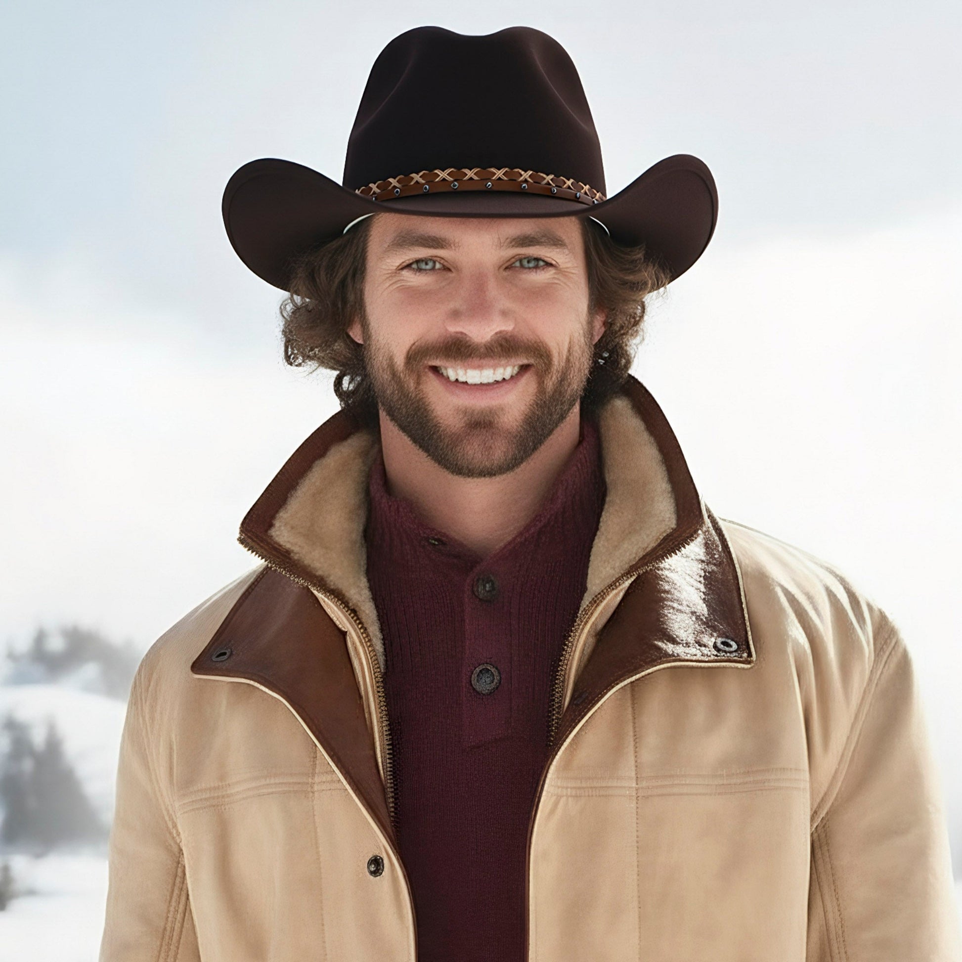 Trailblazer Brown Felt Cowboy Hat - Mix Brown