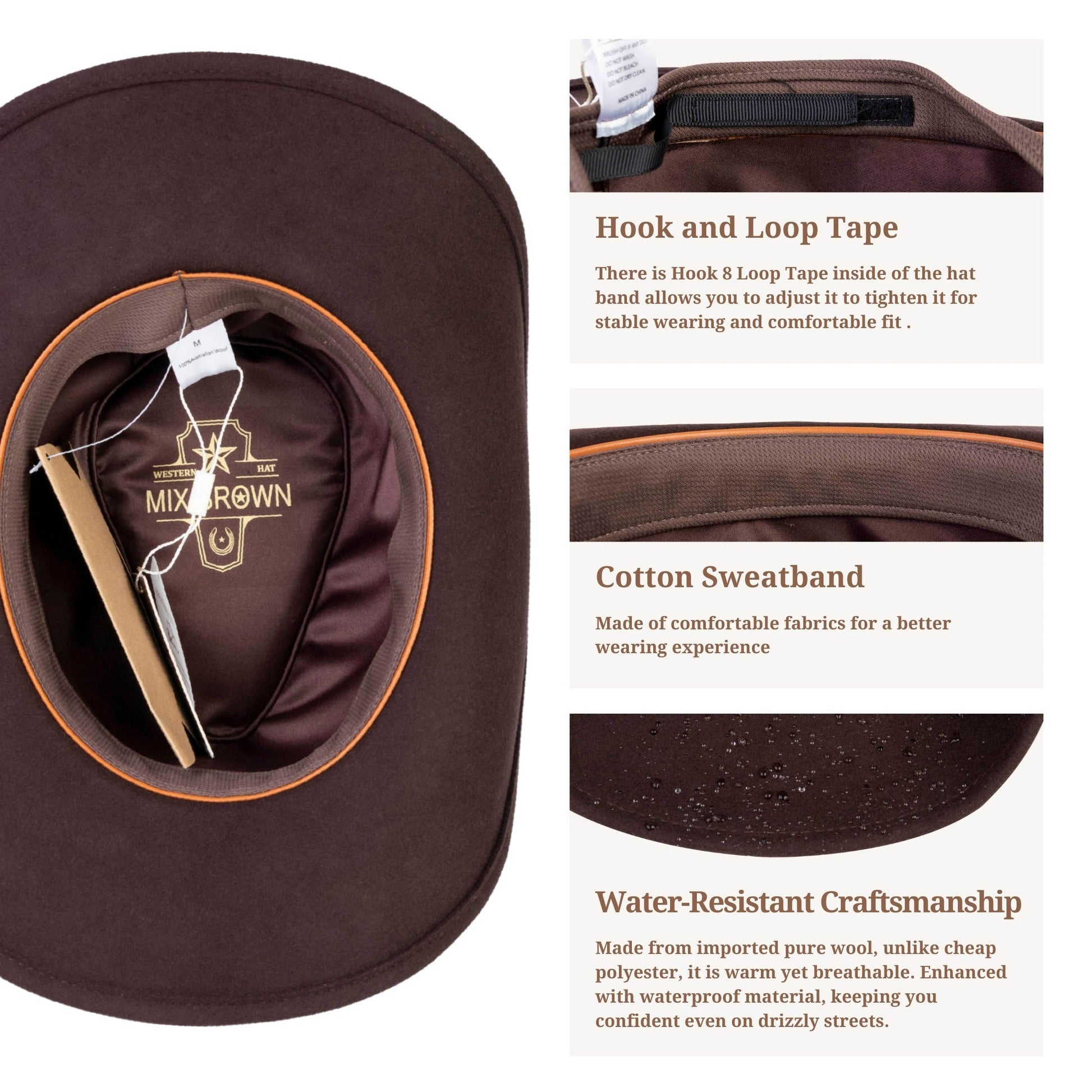 Trailblazer Brown Felt Cowboy Hat - Mix Brown