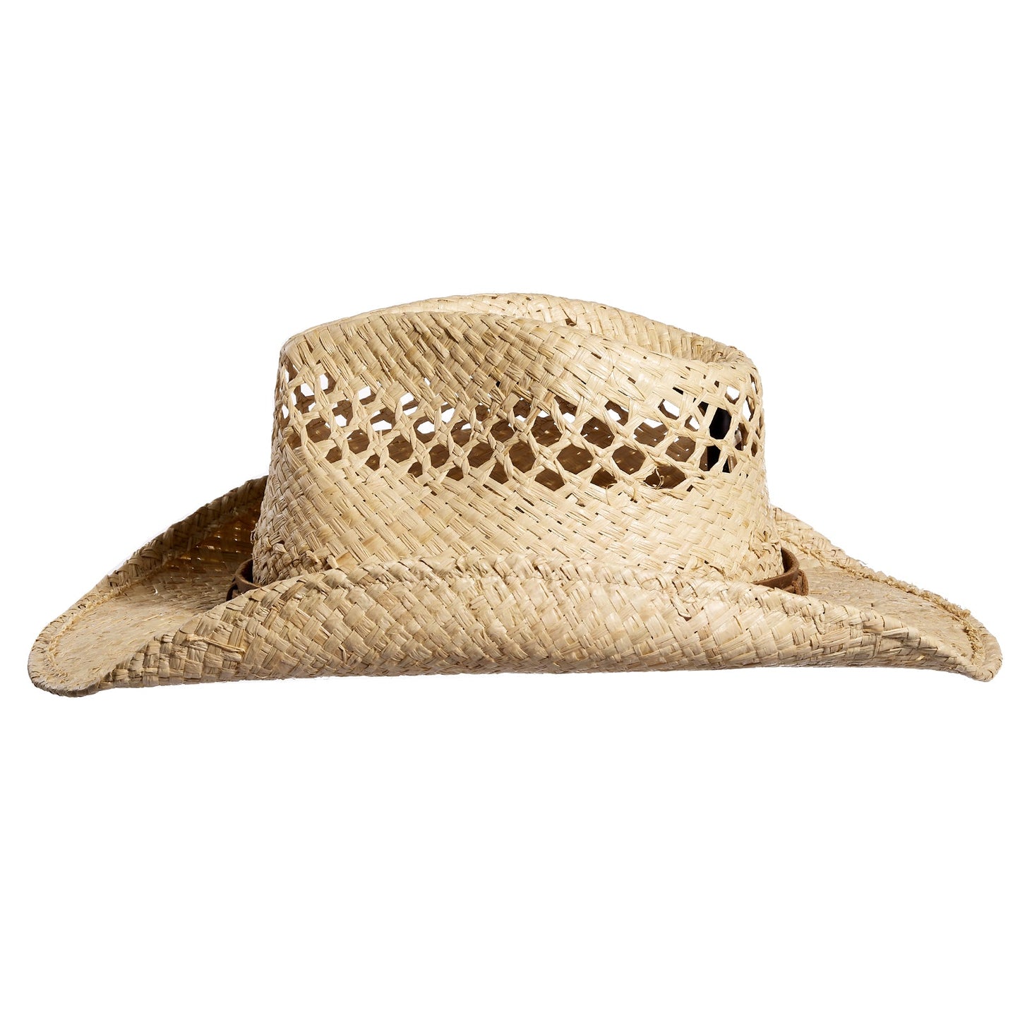 Vista Raffia Straw Cowboy Hat - Mix Brown
