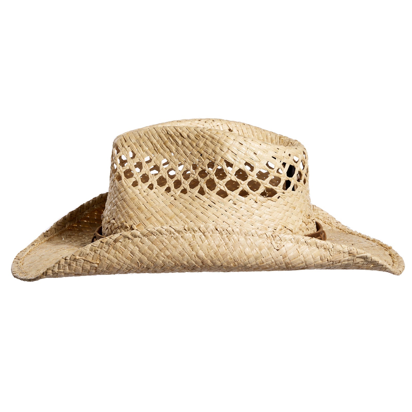 Vista Raffia Straw Cowboy Hat - Mix Brown